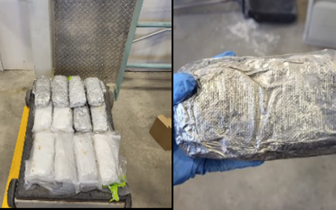 Incautación de 24 libras de metanfetamina en el Puerto de Entrada de Santa Teresa